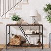 Console Sofa Table Entrance Entryway Hallway Plant Display Stand Shelf Living Room Furniture Brown Veneer 3 Tiers 