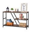 Console Sofa Table Entrance Entryway Hallway Plant Display Stand Shelf Living Room Furniture Brown Veneer 3 Tiers 