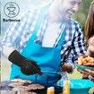 Oven Gloves Heat Resistant Gloves,Cut-Resistant Grill Gloves,Non-Slip Silicone BBQ Gloves,Oven Mitts,Smoker,Barbecue,Grilling