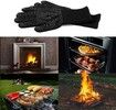 Oven Gloves Heat Resistant Gloves,Cut-Resistant Grill Gloves,Non-Slip Silicone BBQ Gloves,Oven Mitts,Smoker,Barbecue,Grilling