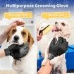 Pet Hair Remover Glove Gentle Pet Grooming Glove Brush Deshedding Glove Massage Mitt 1 Pack (Left & Right Hand)