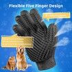 Pet Hair Remover Glove Gentle Pet Grooming Glove Brush Deshedding Glove Massage Mitt 1 Pack (Left & Right Hand)