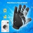 Pet Hair Remover Glove Gentle Pet Grooming Glove Brush Deshedding Glove Massage Mitt 1 Pack (Left & Right Hand)