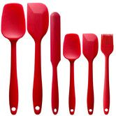 6Pcs Silicone Cooking Tools Set Non-Stick Cooking Spoon Heat-Resistant Cream Scraper Kitchen Tools