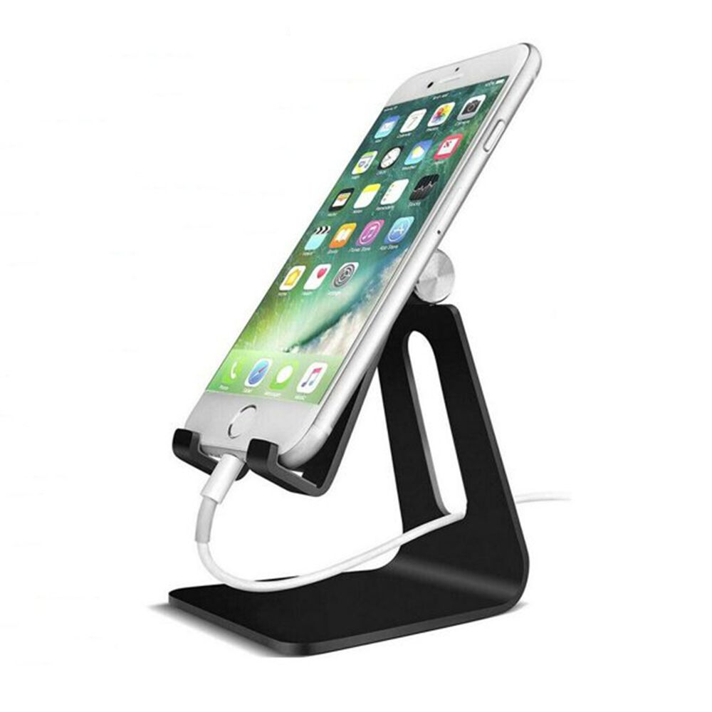 Universal Cell Phone Holder Desktop Mount Non-slip Mobile Phone Stand for Phone Pad Tablet(Black)