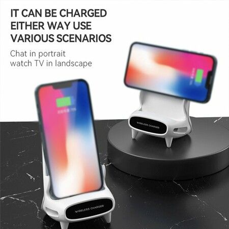 15W Wireless Charging Phone Stand Desktop Smartphone Tablet Charger Holder Replacement For Iphone 8/8Plus/Xs/12