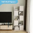 White Bookshelf Bookcase Shelving Unit Display Shelf Storage Rack Shelves Stand Cabinet 5 Tier Luxsuite 