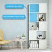 White Bookshelf Bookcase Shelving Unit Display Shelf Storage Rack Shelves Stand Cabinet 5 Tier Luxsuite 