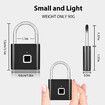 Fingerprint Keyless USB charging door lock zinc alloy metal password hassel-free Elderly Aid Col.black