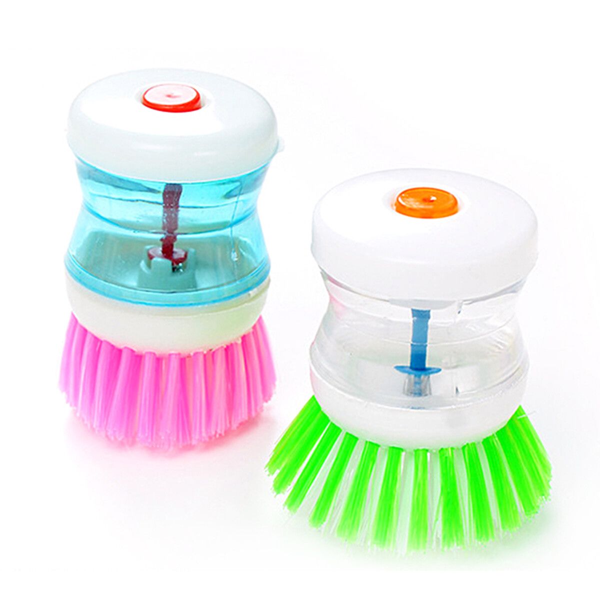 Dish Scrubber Brush with Soap Dispenser Cleaning Brush for Dishes Pot Pan Cleaning Home Kitchen Tools Random Color