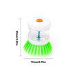 Dish Scrubber Brush with Soap Dispenser Cleaning Brush for Dishes Pot Pan Cleaning Home Kitchen Tools Random Color