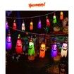 Halloween Flying Witch Hats Lights String Wizard Hat With Colorful Waterproof Led Lights For Halloween Party Decoration