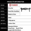 TOSEEK Road Bike Drop Bar Handlebar 420mm, Full Carbon Fiber Handlebar 31.8mm Threadless Integrated Racing Drop Bikes Bar Road Bicycle Accessories