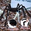 Halloween Decorations Outdoor 200" Halloween Spider Web + 47" Giant Spider Black Fake Hairy Spider with Triangular for Outside Yard,Lawn,Tree