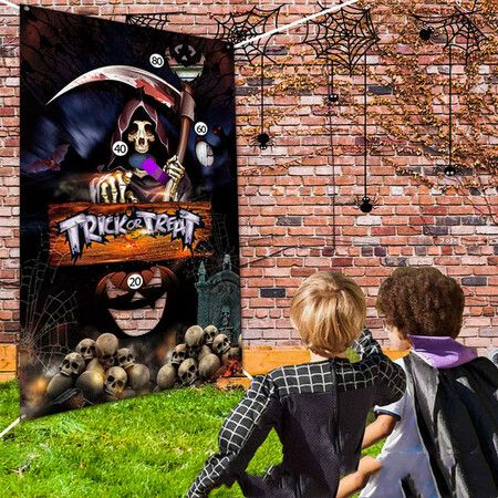 Halloween Toss Game Pumpkin Bat Witch Bean Bag Toss Game for Kids Adults Indoor Outdoor Fun Sports and Party Decoration Supplies without bean bags