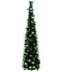 1.5m Pumpkins Tinsel Halloween Tree with 50 Purple LED Lights Sequins Party Indoor Outdoor