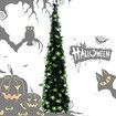 1.5m Pumpkins Tinsel Halloween Tree with 50 Purple LED Lights Sequins Party Indoor Outdoor