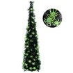 1.5m Pumpkins Tinsel Halloween Tree with 50 Purple LED Lights Sequins Party Indoor Outdoor