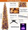 1.5m Tinsel Halloween Tree Sequins Party Indoor Outdoor Green Spider