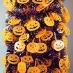 1.5m Tinsel Halloween Tree Sequins Party Indoor Outdoor Green Spider