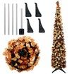 1.5m Tinsel Halloween Tree Sequins Party Indoor Outdoor Green Spider