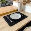 16"x12’’ Silicone Dish Drying Mats for Kitchen Counter, Non-Slip Sink Mat, Heat Resistant Hot Pot Holder 2 Pack Black