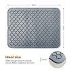 16"x12’’ Silicone Dish Drying Mats for Kitchen Counter, Non-Slip Sink Mat, Heat Resistant Hot Pot Holder 2 Pack Gray