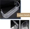 240323002 Refrigerator Door Bin Shelf Compatible with Frigidaire or Electrolux,2 Pack Bottom 2 Shelves on Refrigerator Side,Clear,Double Unit,Replaces PS429725,AP2115742