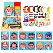 Wooden Magnetic Jigsaw Puzzles Toy, Crazy Face Dress Up Game for Imagination Play?Educational Puzzle Games, Double Sided Drawing Easel for Kids