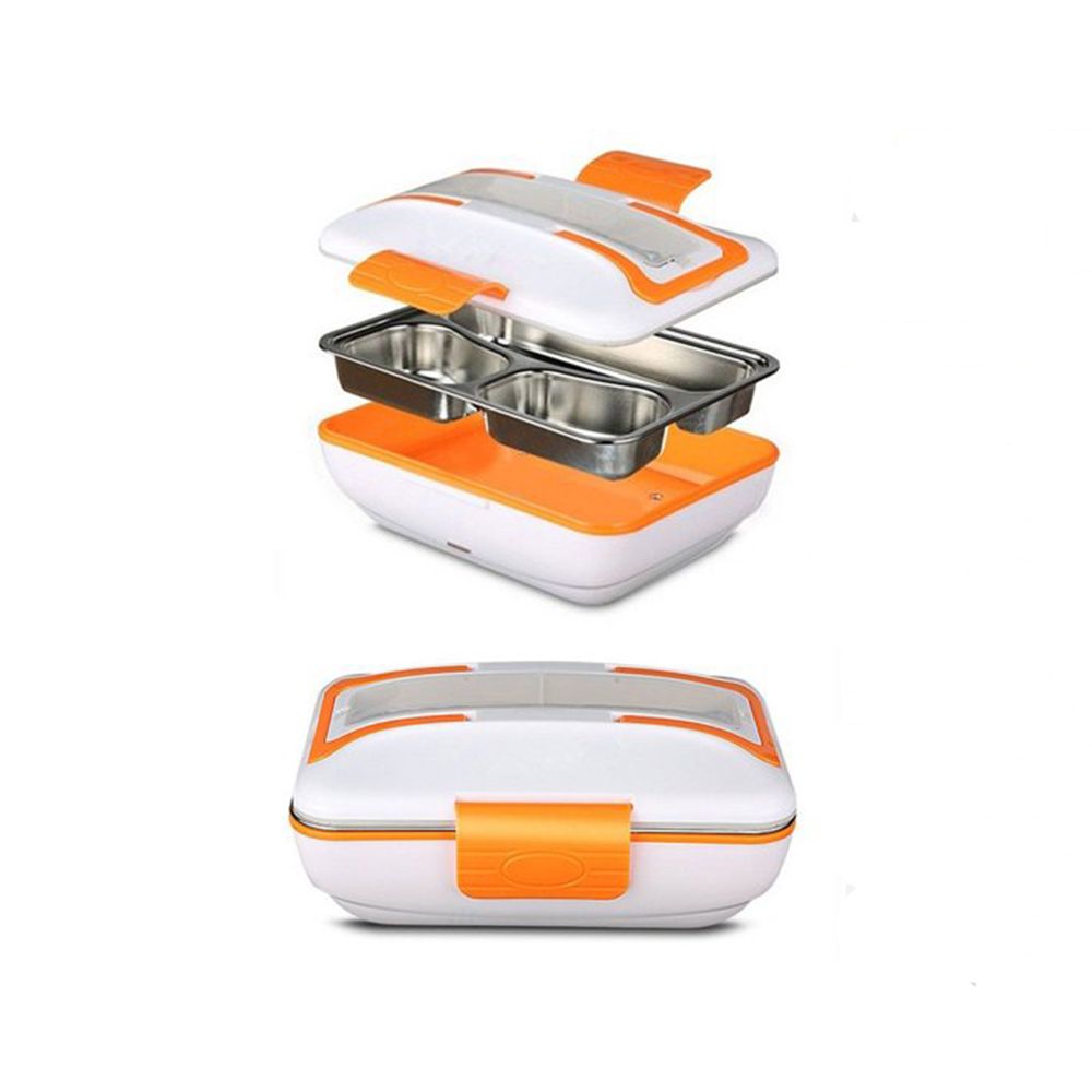 Electric Heating Lunch Box with Stainless Steel Container, 12V 24V Only Car Plug