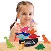 Dinosaur Toys for 3-5 Year Olds, Wooden Stacking Toys for Birthday Gifts,Educationl Toys