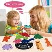 Dinosaur Toys for 3-5 Year Olds, Wooden Stacking Toys for Birthday Gifts,Educationl Toys