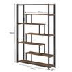 LUXSUITE 7-tier Bookshelf Bookcase Storage Display Rack Freestanding Organizer for Living Room Bedroom Home Office Furniture