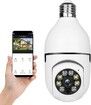 Wireless WiFi Light Bulb 1080p Security Camera 2.4GHz Smart 360 Camera,Light Socket Camera with Real-time Motion Detection and Alerts,Night Vision(1PC)