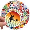 100Pcs Qatar World Cup 2022 Stickers,Soccer Stickers,Vinyl Waterproof Decal,Cute Decal for Aldults Kids Teens Boys