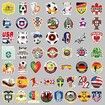 100Pcs Qatar World Cup 2022 Stickers,Soccer Stickers,Vinyl Waterproof Decal,Cute Decal for Aldults Kids Teens Boys