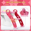 Potty Training Seat Kid Toilet Trainer Step Chair Stool Ladder Height Adjustable Foldable Armrests Nonslip Pads Splash Guard