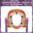 Potty Training Seat Trainer Kids Toilet Step Chair Stool Ladder Height Adjustable Foldable Handles Nonslip Pads Splash Guard