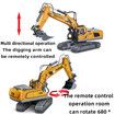 Excavator Toys Construction Tractor Remote Control Yellow Boy Gift Durable Engineering Vehicle Toys