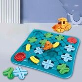 Road Maze Puzzle Board Game For Kids Logical Builder Brain Teaser Early Learning Toy With Car Balls