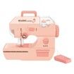 Sewing Machine Toy Sewing Kit for children from 8 to 12 years old Interesting Educational Toy Suitable for Kid And Beginners Travel Gift Color Pink