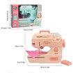 Sewing Machine Toy Sewing Kit for children from 8 to 12 years old Interesting Educational Toy Suitable for Kid And Beginners Travel Gift Color Pink