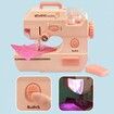 Sewing Machine Toy Sewing Kit for children from 8 to 12 years old Interesting Educational Toy Suitable for Kid And Beginners Travel Gift Color Pink