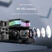 Mini Drone 4K Professional HD Camera WIFI FPV Air Pressure Fixed Altitude Foldable Quadcopter RC Helicopter Toys Dual Batteries