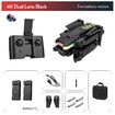 Mini Drone 4K Professional HD Camera WIFI FPV Air Pressure Fixed Altitude Foldable Quadcopter RC Helicopter Toys Dual Batteries