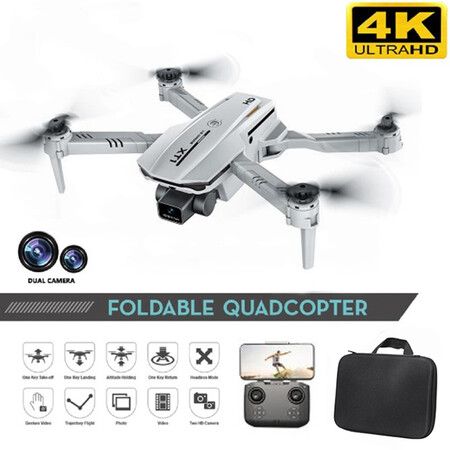 Mini Drone Aerial Photography RC Drone 4K WiFi Fpv Drone Dual Camera RC Foldable Quadcopter Dron Gift Toys Dual Batteries