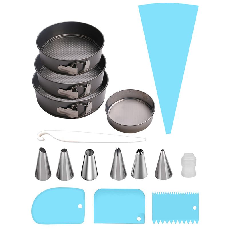 16pcs Cake Pan Sets for Baking and Cake Decorating Supplies