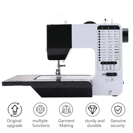 38 Stitches Mini Sewing Machine LED Light Desktop Household Electric Beginners Portable for Patchwork Home Textile SewingMachine