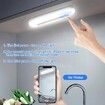 2x 18cm LED Wireless Under Cabinet Lights Rechargeable Magnetic Night Light Bar for Cabinet,Wardrobe,Kitchen,Hallway COL White