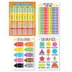 4p Word Family Count 1-100 Numbers, Colors Shapes, ABC Posters Counting Learning Chart For Kindergarten Classroom Prek Homeschool 30x42cm